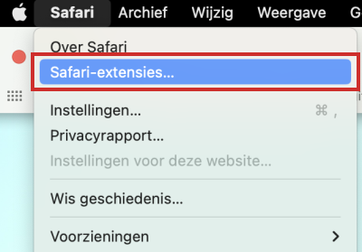 Safari extensies installeren